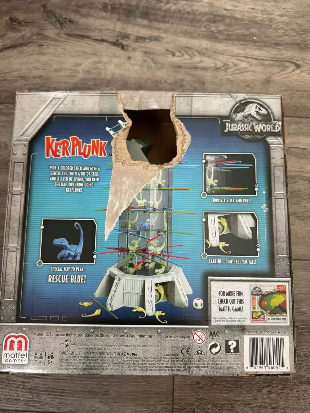 Mattel Games Kerplunk Jurassic World Raptors Edition